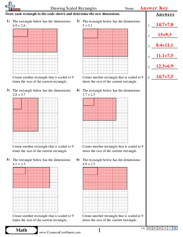  - Drawing Scaled Rectangles worksheet
